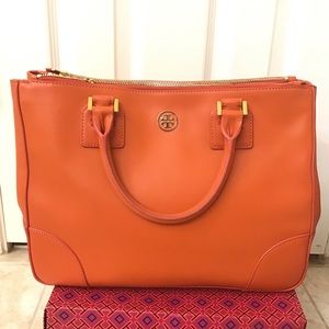 Tory Burch Orange Tote Bag